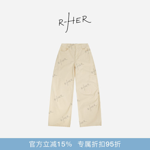 RHER STUDIO“100棉工装裤”美式宽松显瘦百搭通勤直筒阔腿裤K247