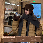 羽绒服外套女RP5NC0062 90白鸭绒极简风排骨短款 HER 排骨短服