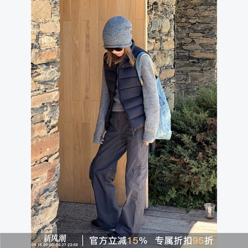 美式复古显瘦直筒多口袋工装裤
