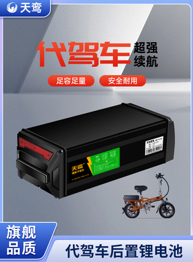 电动车锂电池48V30AH代驾折叠车大容量后置锂电池后货车尾架电瓶