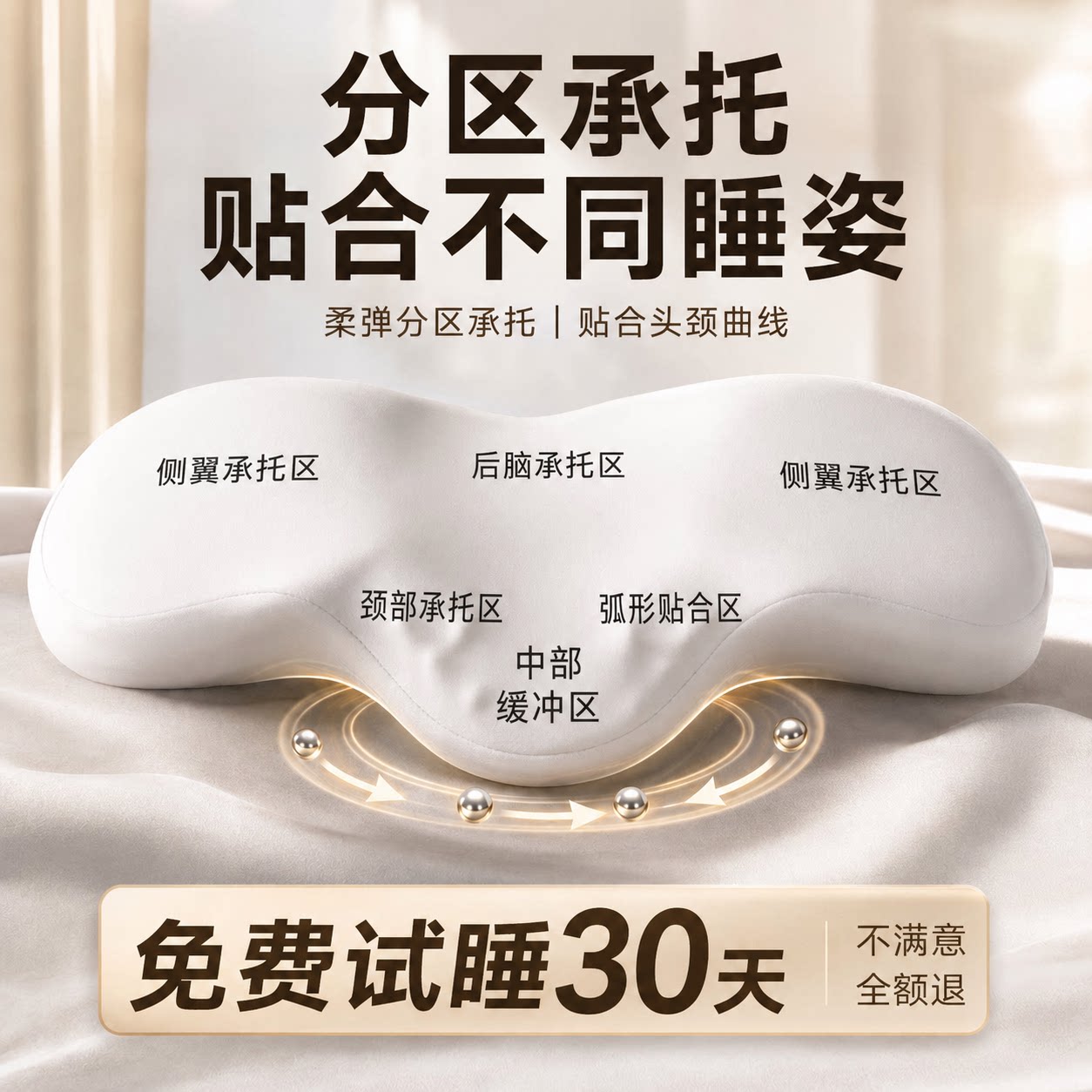 栖梦舒记忆棉慢回弹颈枕
