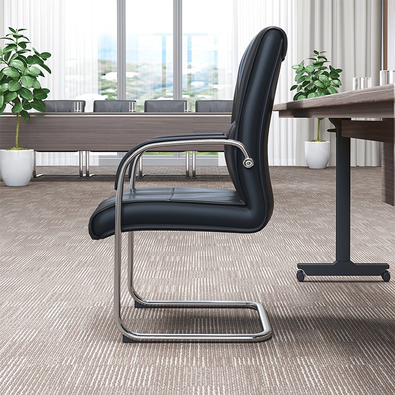 人体工学椅电脑椅办公椅职员弓形会议家用皮革弓形椅子脚棋牌室椅