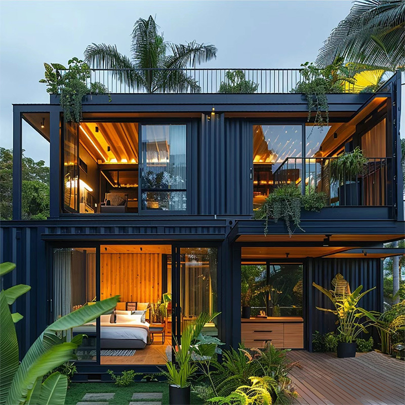 景区文旅集装箱民宿酒店网红房屋打包波纹模块化房屋活动房子