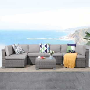 户外沙发北欧藤沙发PE编藤沙发室外沙发七件套多元 化组合套装