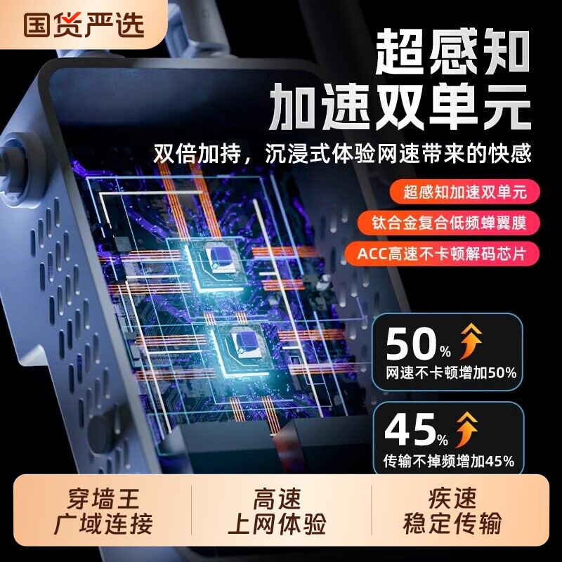 wifi信号放大器中继器增强5g家用路由器双频加强扩展网络手机无线网桥接wife接收扩大有线网口高速覆盖距离