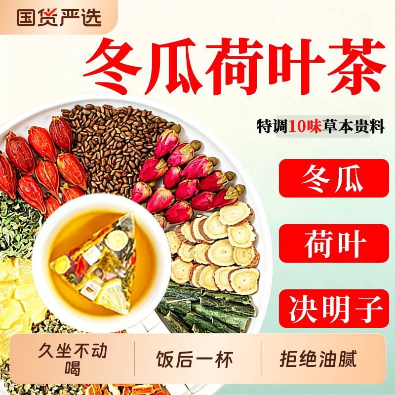 冬瓜荷叶茶女士去湿刮油养生茶图片