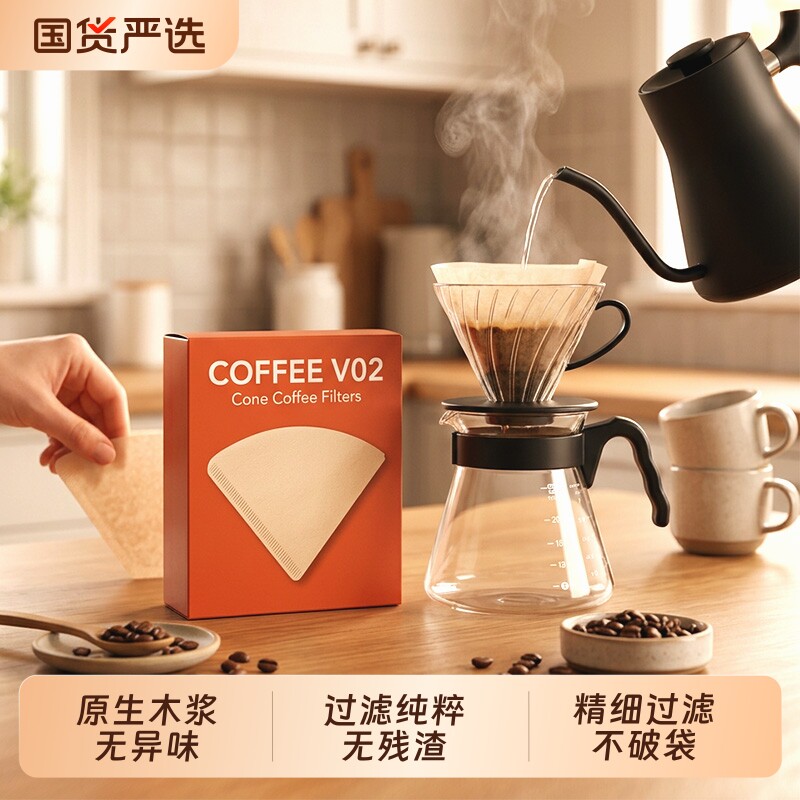 咖啡滤纸滤网食品级过滤纸收纳图片