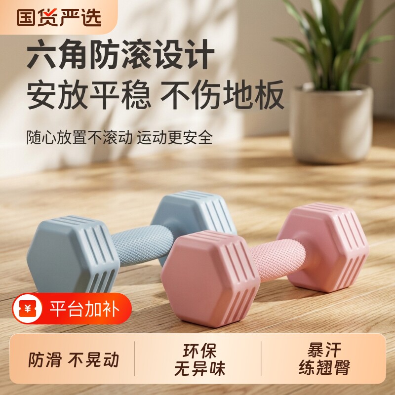 不可调节儿童哑铃女士健身器材家用男士瑜伽组合力量训练实心全身