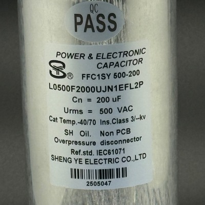 500vac 200uf 薄膜电容 交流滤波 86x240mm 全新现货 sy 胜业