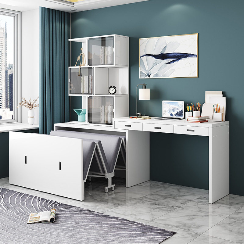 简约现代多功能折叠隐形床午休床柜床书桌组合转角书柜一体办公桌,模玩/动漫/周边/娃圈三坑/桌游,文化/体育周边,淘宝优惠券,粉丝福利购,淘宝优惠卷