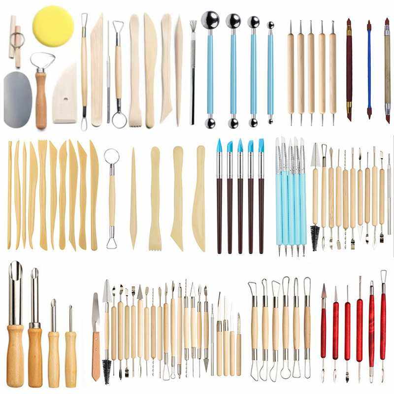 泥塑5件套木质陶艺刀软陶雕塑刀陶泥泥塑陶艺工具diy泥塑工具,五金/工具,雕刻刀,淘宝优惠券,粉丝福利购,淘宝优惠卷