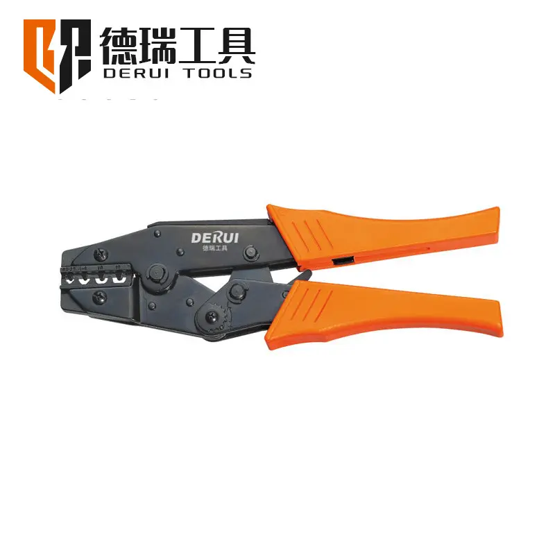 德瑞工具HS-1016 9欧式平嘴棘轮压线钳压接钳 端子压接工具