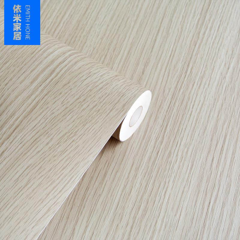 韩版PVC木纹贴纸自粘墙纸壁纸展柜家具翻新加厚带导气槽贴膜30米