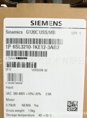 6SL3210-1KE15-8AB2变频器6SL3210-1KE17-5AB1/1KE18-8AB1