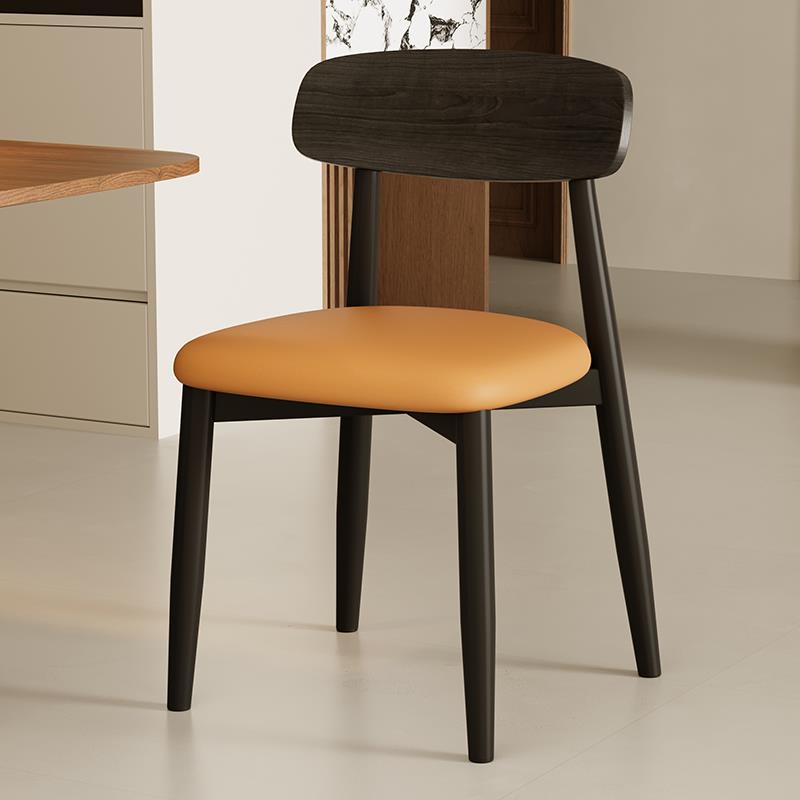 北欧仿实木椅餐椅家用现代简约软包靠背凳子酒店餐厅高级感餐桌椅