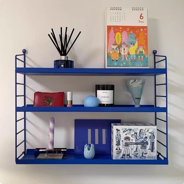 洲晨家居 String置物架糖果色墙上收纳架简约多功能铁艺组合书架