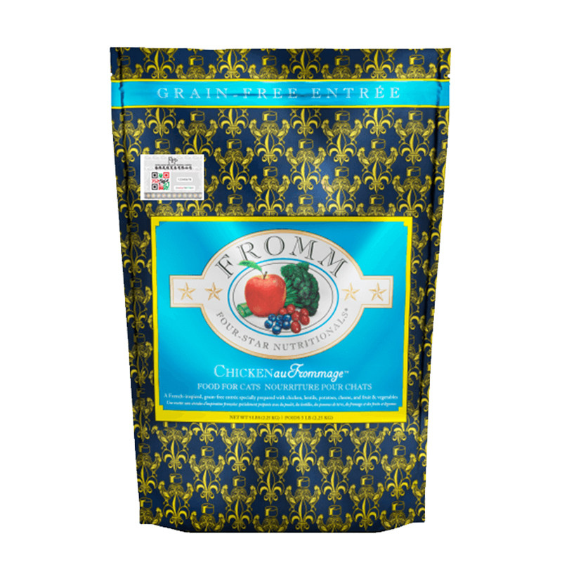 福摩FROMM无谷系列鸡肉芝士蔬果全猫粮-正品保税仓发货
