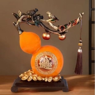 树脂葫芦招财摆件客厅玄关酒柜装 2025新中式 饰品乔迁家居生日礼物