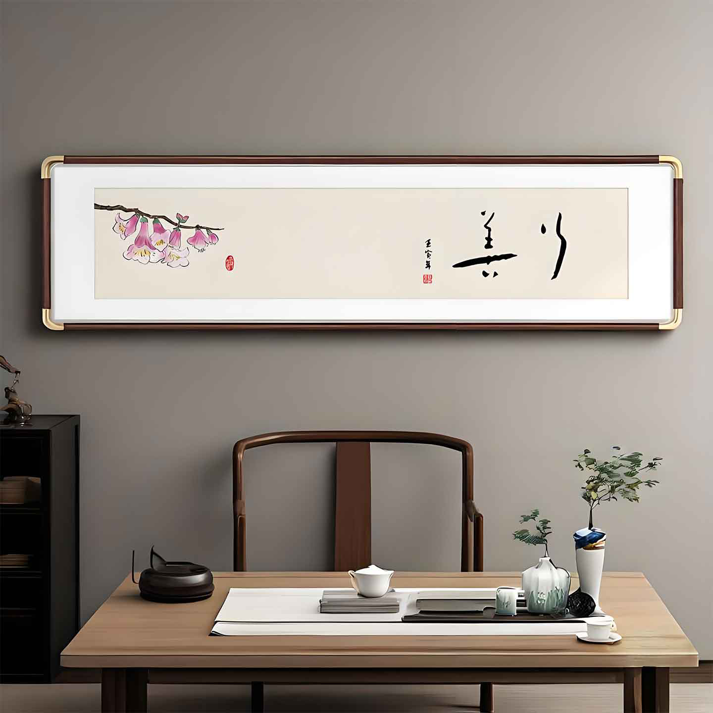 静心横款办公室茶室书房装饰挂画
