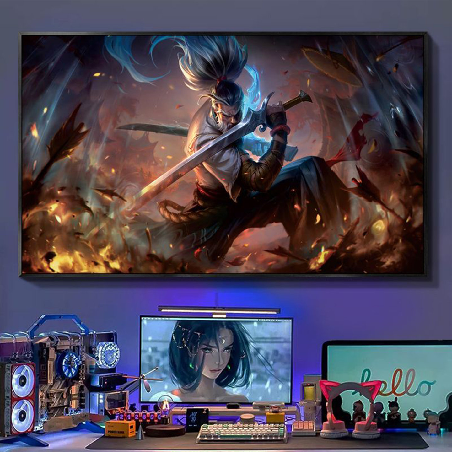 漫道木兮电竞房酒店铝合金装饰画