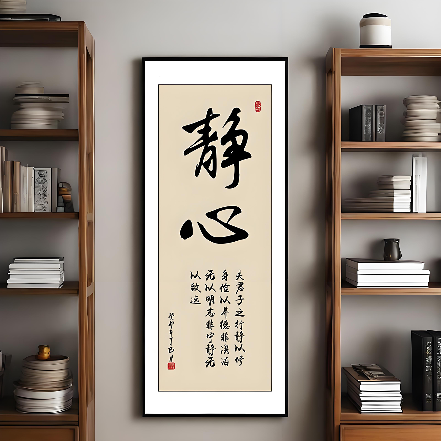 新中式书房装饰画办公室励志书法挂画企业文化标语公司会议室字画