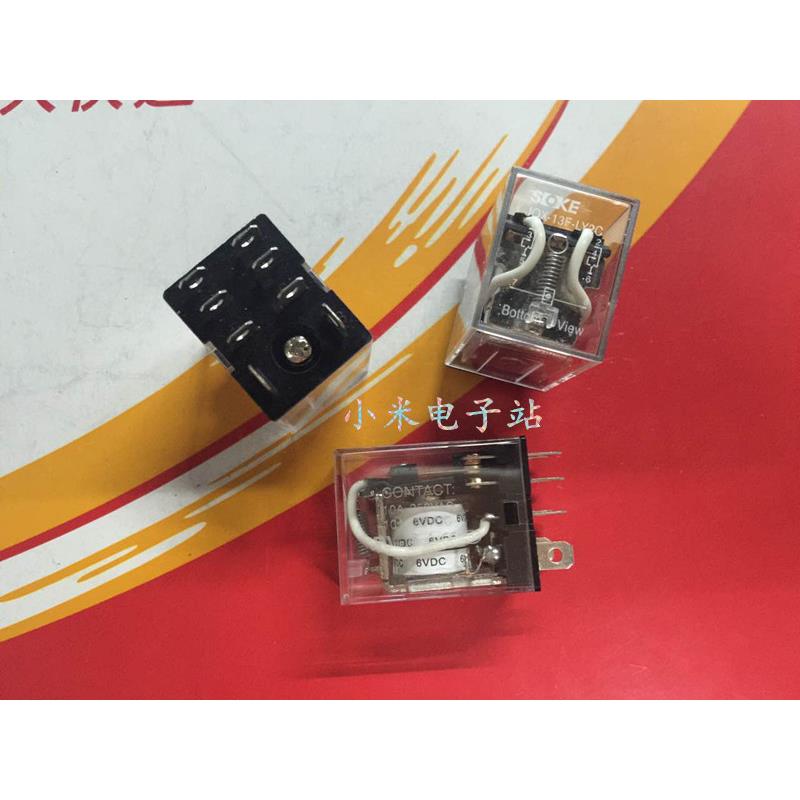 JQX-13F-LY2C 12VDC 24V 6V 9V 220V SOKE 申乐继电器 10A 250VAC