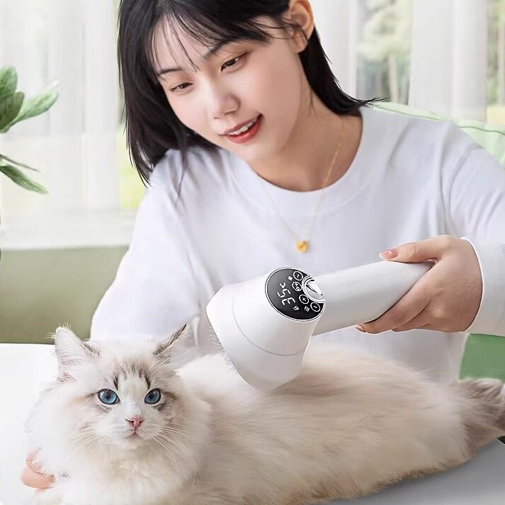 智能控温大功率静音宠物吹风梳