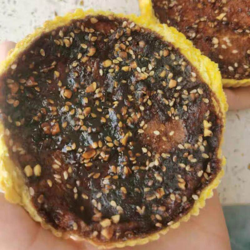 山西吕梁临县特产空心月饼空壳红糖胡麻油五仁月饼老式传手工礼盒