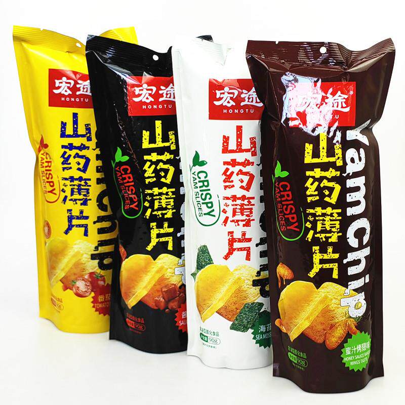 新货山药薄片90g*5大包装宏图网红零食天花板淮山片山药脆片