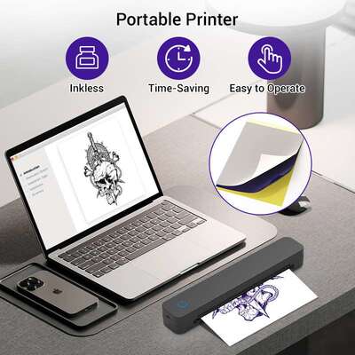 Tattoo printer纹身专用打印机商业可连接手机热敏打印机刺青打印