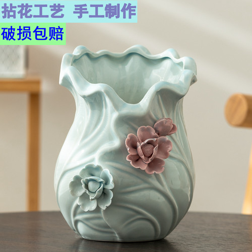 陶瓷简约拈花工艺手工制作