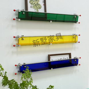 简约现在创意不锈钢光轴亚克力杂志架上墙置物架书架报刊架展示架