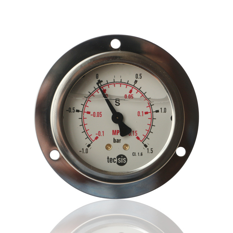 德国厂泰科斯耐震压力真空表充油埋入式轴向YB63ZT -0.1~0.15MPA