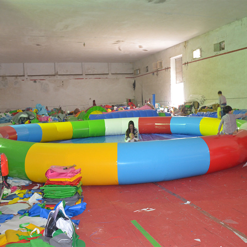 大型充气水池户外游泳池手摇船儿童戏水 摸鱼池加厚水上乐园