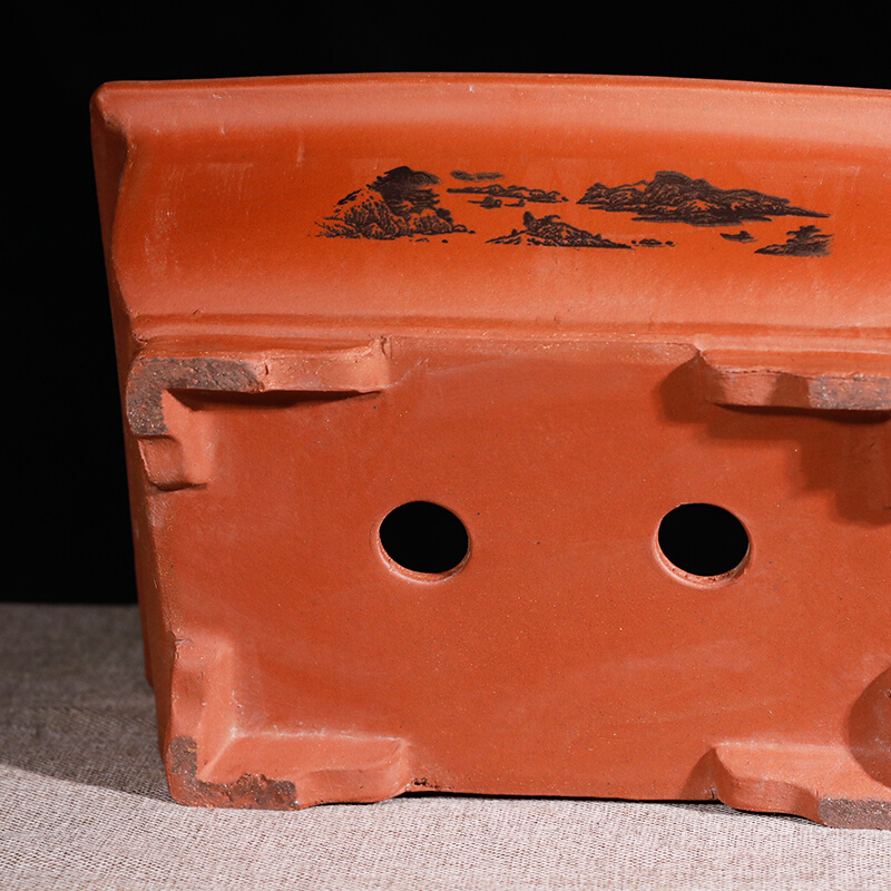 紫砂长方形花盆大号马槽花盆阳台种菜盆陶瓷盆景种树花盆清道