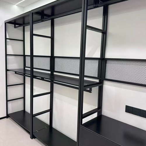 开放式衣架落地组合金属衣柜卧室多层挂衣架网红同款步入式衣帽间