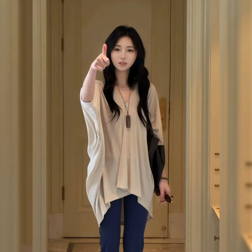 蝙蝠袖针织衫女新款松弛感