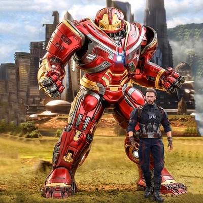 漫威反浩克装甲钢铁侠手办