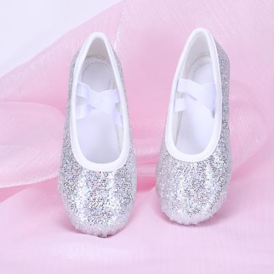 格利特镭射舞蹈鞋舞台演出跳舞鞋闪亮猫爪鞋女童表演成人形体练功