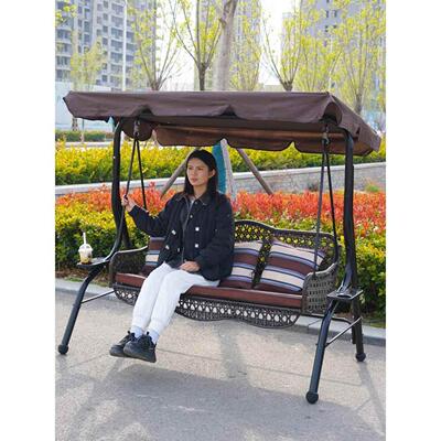 户外庭院家用多人铁艺秋千室外花园别墅摇椅小院网红阳台双人吊椅