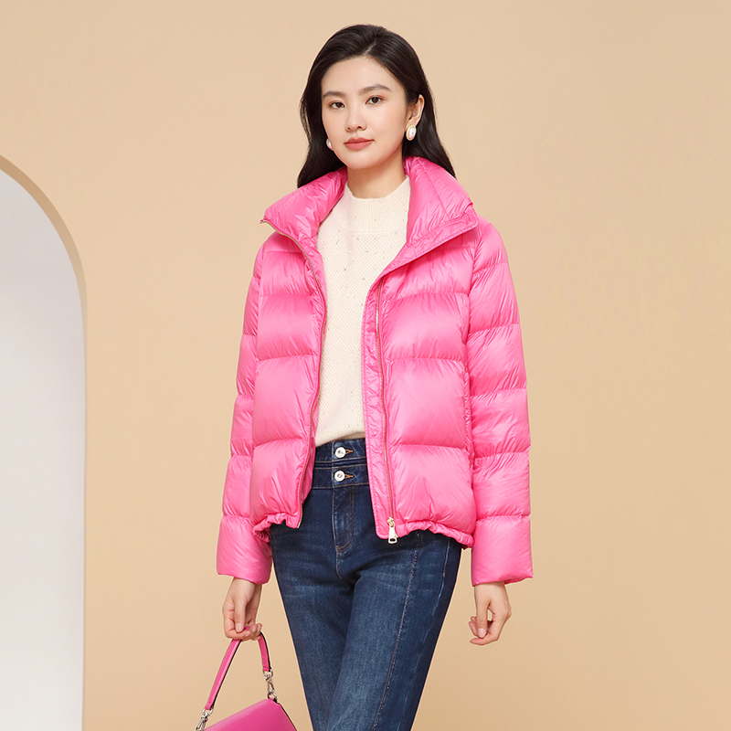 气质百搭立领保暖羽绒服外套