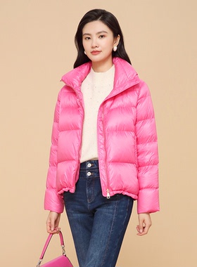 珂莱商场同款2025冬季新款女装百搭立领保暖羽绒服外套KR00780T6