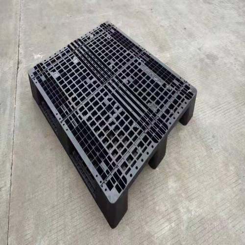 河北塑料托盘网格川字1300*1100塑胶卡板出口装柜黑色防潮垫板