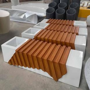 玻璃钢座椅休闲椅美陈花盆座椅户外创意排骨凳商场休息区凳子厂家