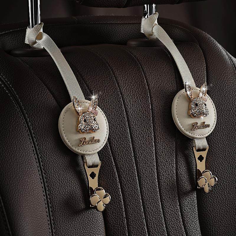 前兔闪耀汽车挂钩车上装饰车载好物座椅背隐藏式置物挂钩车内用品