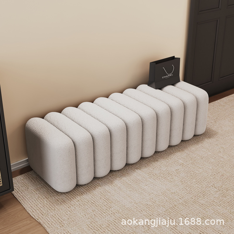 换鞋凳家用门口轻奢软包长凳现代简约沙发边凳衣帽间沙发凳床尾凳