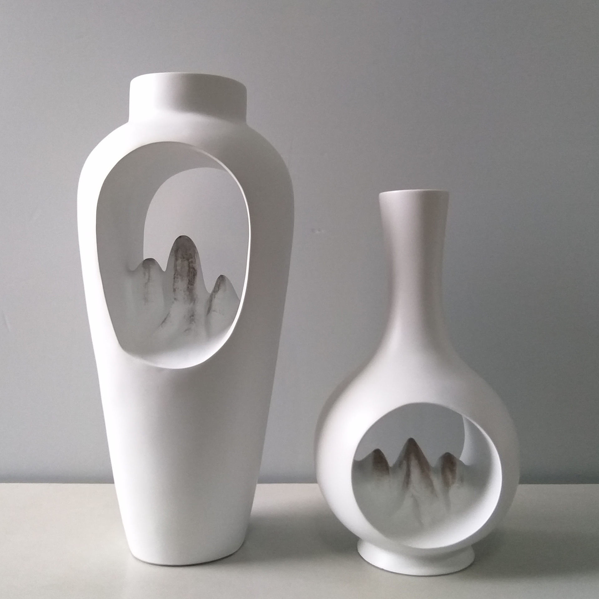 、工厂现货批发山水花瓶新中式玄关客厅酒店样板房家居摆件,家庭/个人清洁工具,厨卫防水贴/条,淘宝优惠券,粉丝福利购,淘宝优惠卷