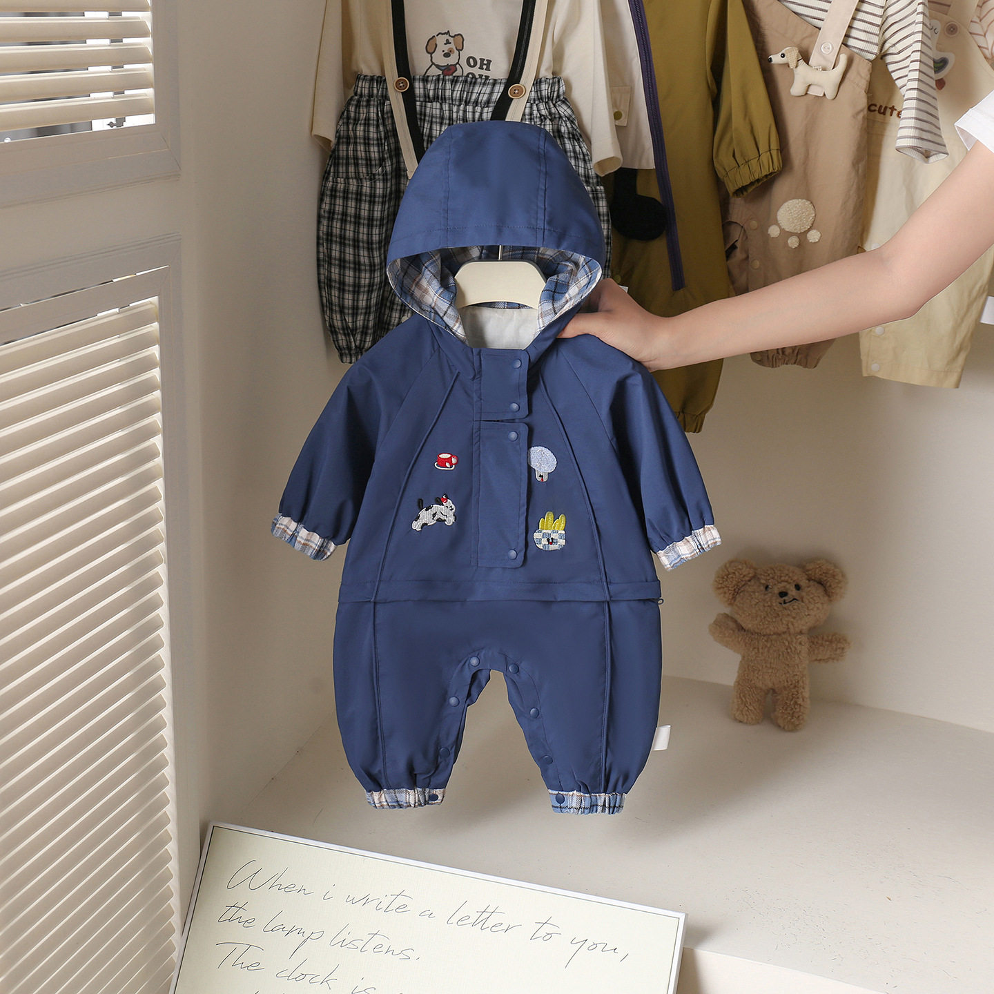 柏艺-婴幼儿春秋连体衣百天周岁宝宝外套新生儿小狗刺绣设计款外,童装/婴儿装/亲子装,连身衣/爬服/哈衣,淘宝优惠券,粉丝福利购,淘宝优惠卷