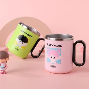 漱口杯家用高颜值情侣刷牙杯304不锈钢漱口杯便携牙具缸 2025新款