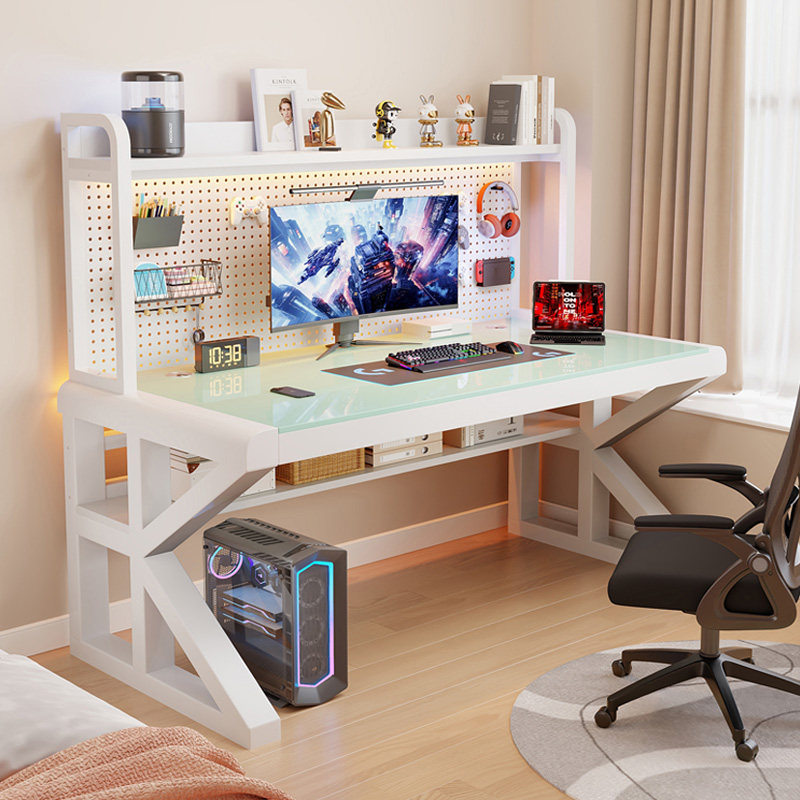 钢化玻璃电脑桌台式卧室家用书桌学生学习桌小户型简约电竞办公桌,住宅家具,电脑桌,淘宝优惠券,粉丝福利购,淘宝优惠卷